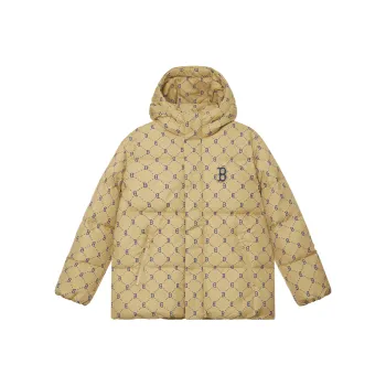 MLB MONOGRAM Collection Boston Red Sox FW24 Down Jacket Unisex Light Beige