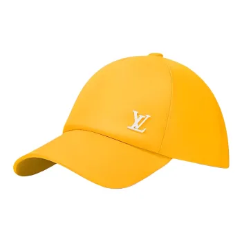 LOUIS VUITTON Cow Leather Baseball Caps Men's Yellow
