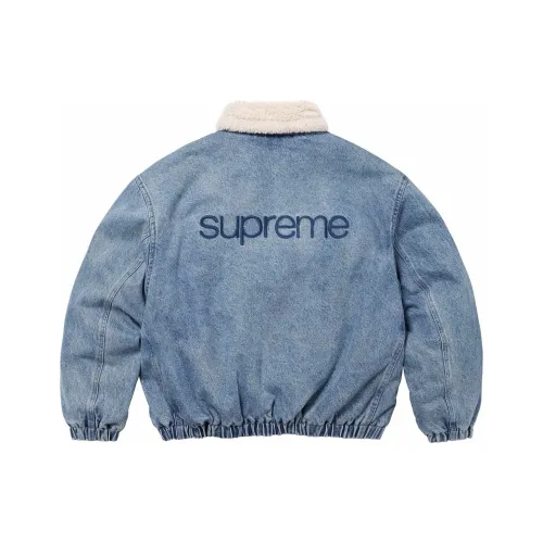 Supreme Faux Shearling Lined Bomber Jacket