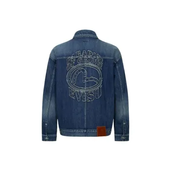 EVISU Denim Jackets Men Denim Blue