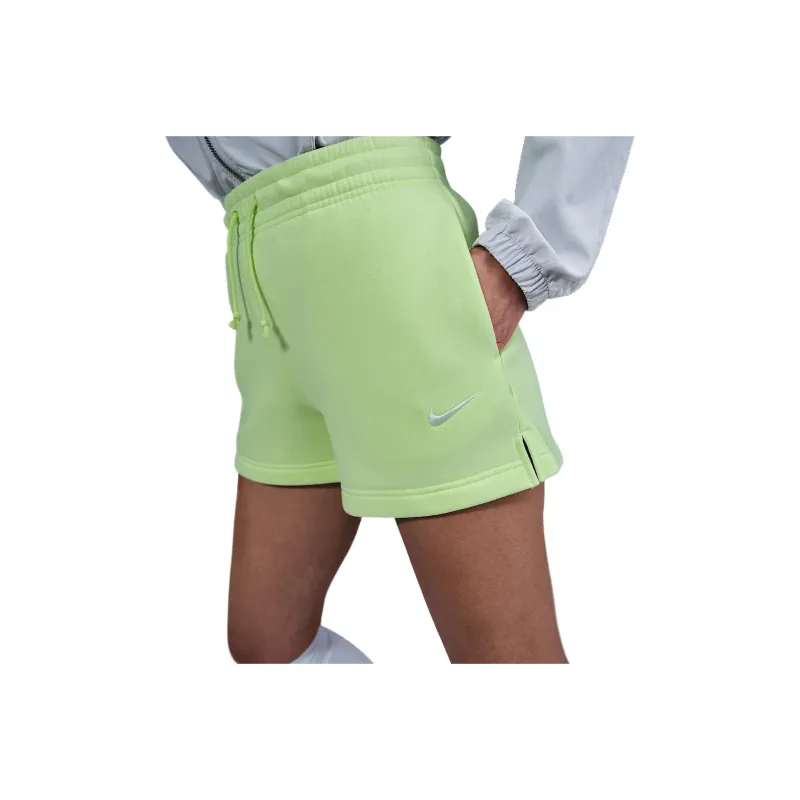 Nike Sportswear Phoenix Fleece Casual Shorts Women's Light Liquid Yellow Green/Canvas-1