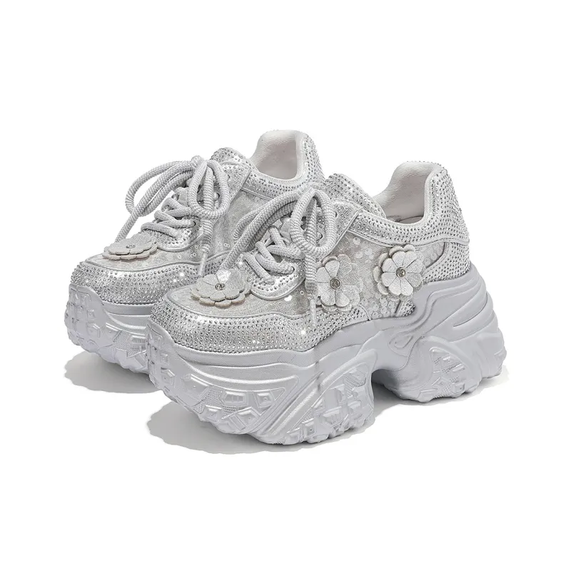 CARDANRO Small sized Sky Vegetables Low Top Chunky Sneakers Women's-9
