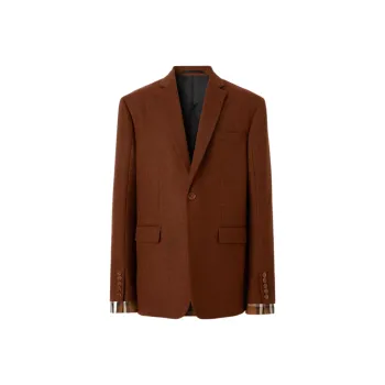 Burberry Check detail Tailored Blazer