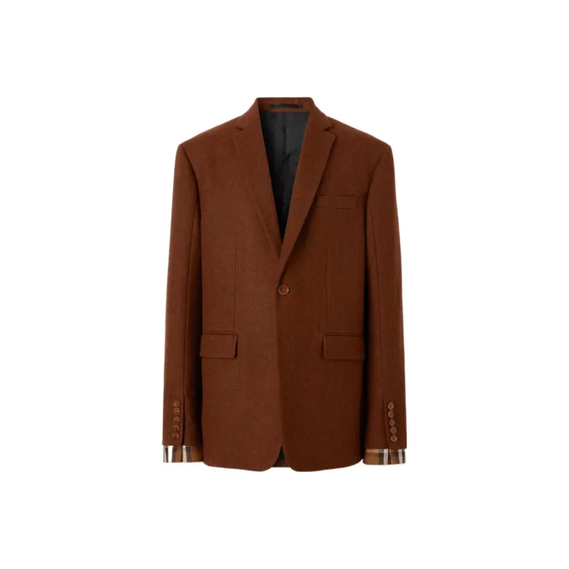 Burberry Check detail Tailored Blazer-0