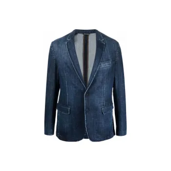 PHILIPP PLEIN SS23 Business Suits Coats Men's Navy Blue