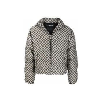 Misbhv Letter Stand Collar Cropped Down Jacket Men's Gray