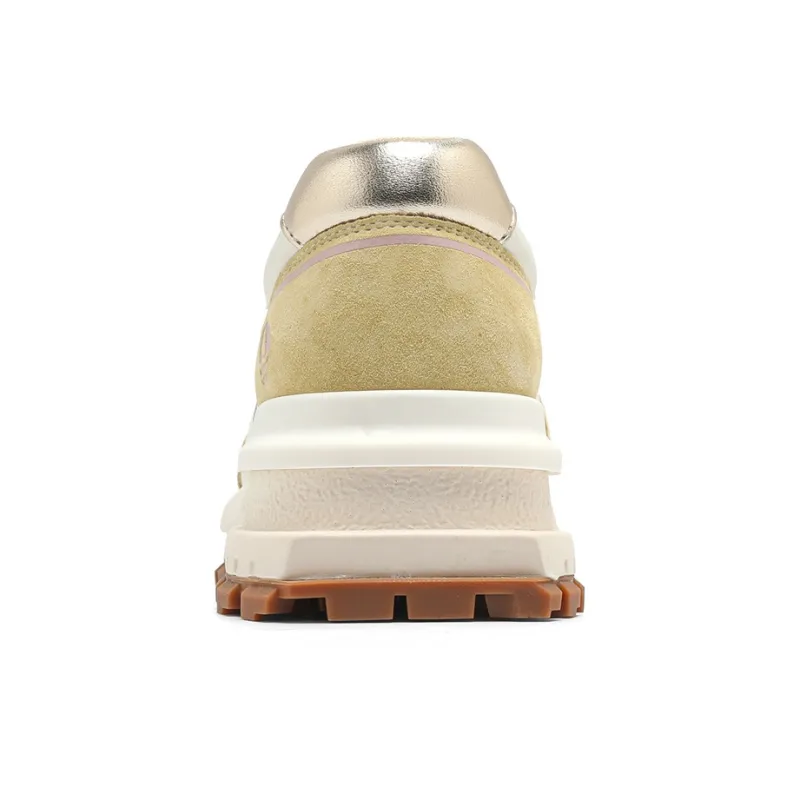 NAVIGARE Small Sailboat Height Increasing Low Top Casual Shoes Women's Light Yellow White-4