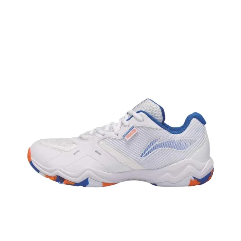 LiNing Slip Resistant, Abrasion Resistant, Breathable Low Top Badminton Shoes Unisex White-0