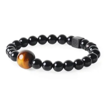 FOUNDIN Natural Tiger's Eye Stone Bracelets Unisex