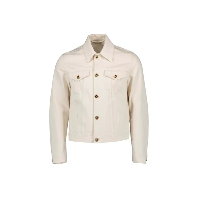 VERSACE Medusa Biggie Button Up Denim Jacket-0
