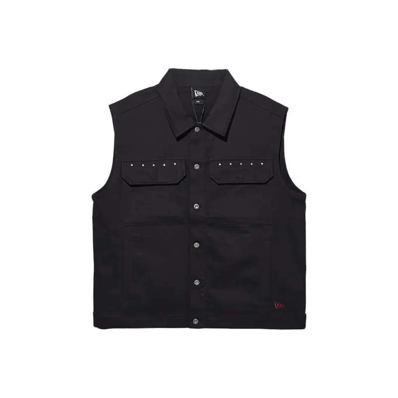 New Era Vests Unisex Black-0