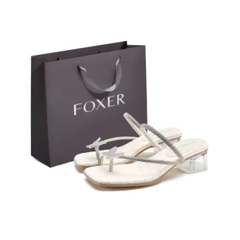 FOXER Slide Slippers Women's Beige/Pink