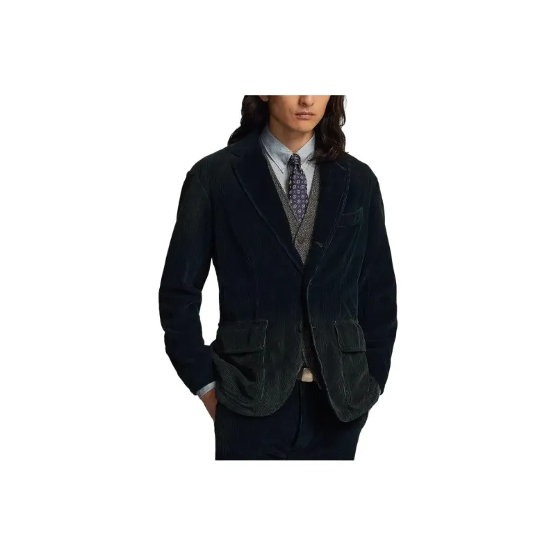 Polo Ralph Lauren Unconstructed Indigo Corduroy Sport Coat Business Suit Men's Indigo-0