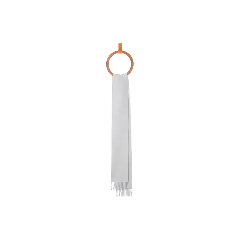 LOEWE Logo Patch Fringed Edge Scarf-0