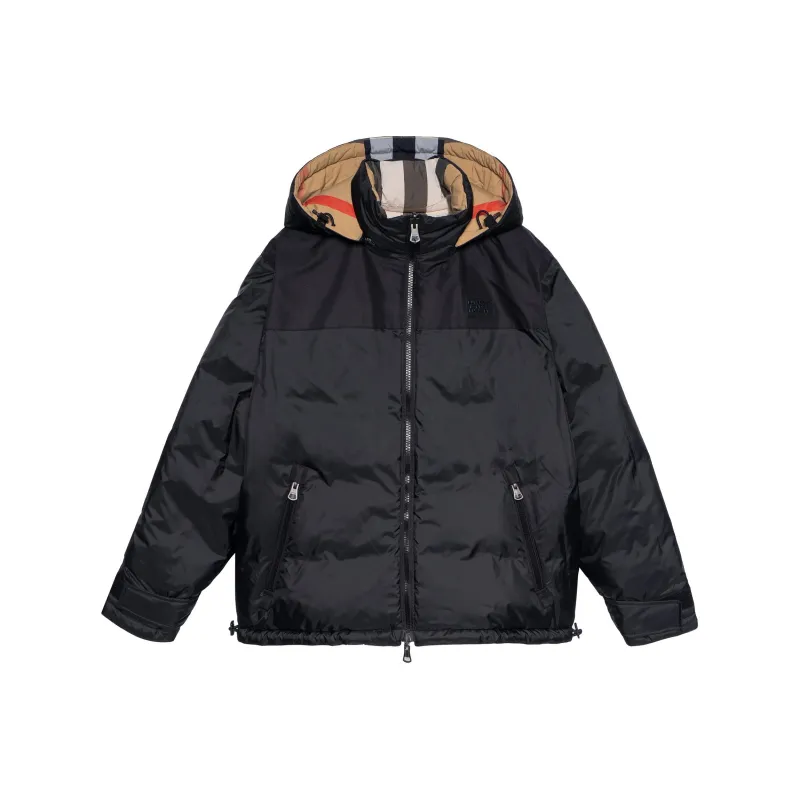 Burberry Reversible Exaggerated Check Nylon Puffer Jacket-0
