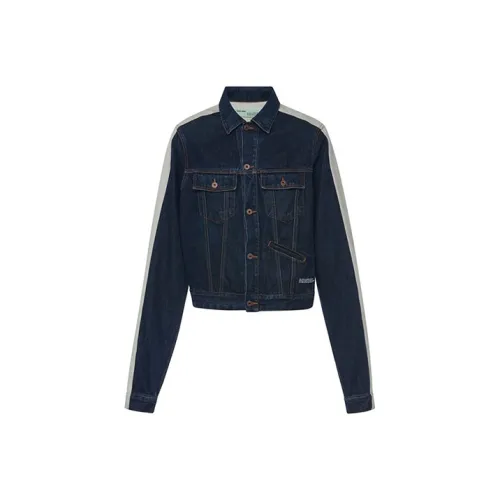 OFF WHITE Striped Denim Jacket