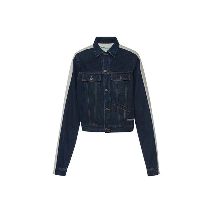 OFF WHITE Striped Denim Jacket-0
