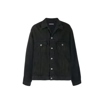 Balenciaga SS23 Denim Jacket Regular Fit Men's Black