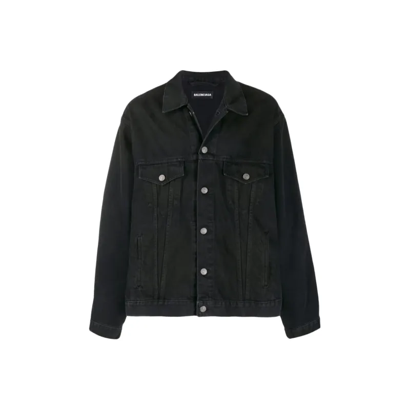 Balenciaga SS23 Denim Jacket Regular Fit Men's Black-0