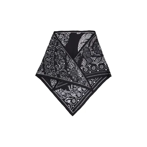 VERSACE Silk Scarves Men's Black