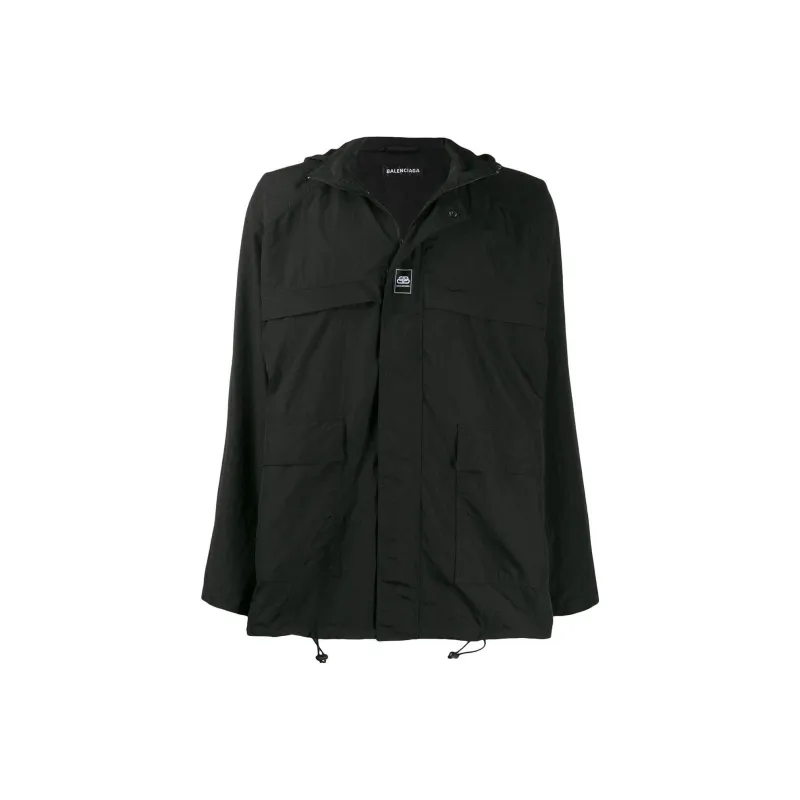 Balenciaga Removable Hood Zipped Windbreaker-0