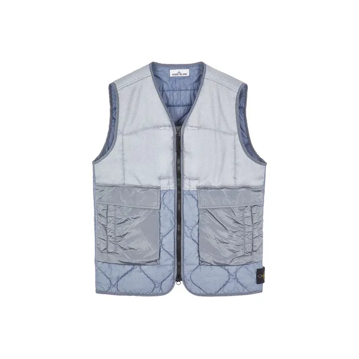STONE ISLAND Vests Men Blue-0