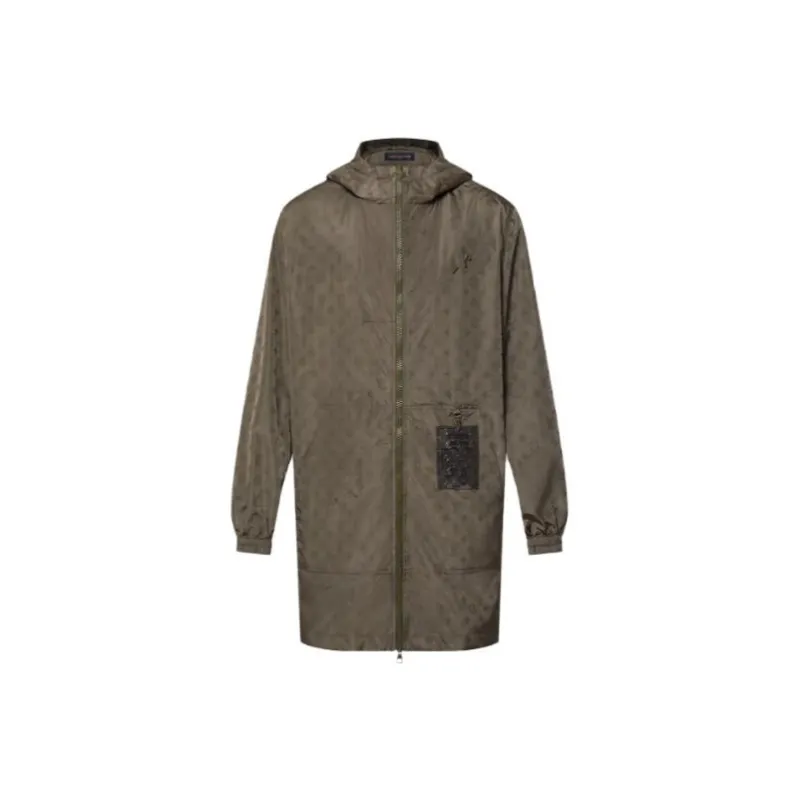 LOUIS VUITTON 1ABJFE Mid Length Monogram Nylon Windbreaker-0