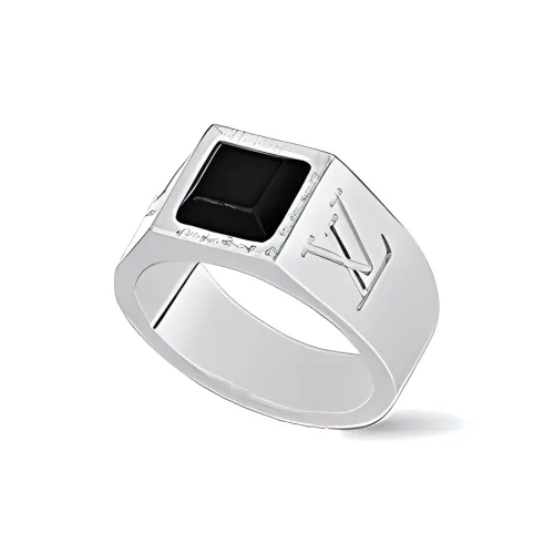 LOUIS VUITTON Lv Onyx Signet Ring