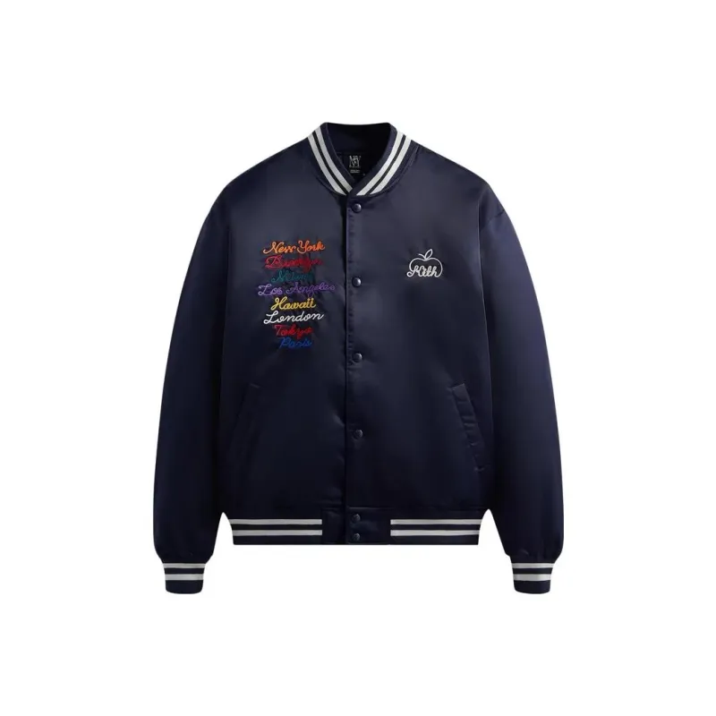 KITH New York To The World Satin Bomber Jacket-0