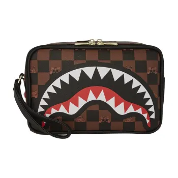SPRAYGROUND PVC Toiletry Bag Unisex Black & Brown & Multicolor