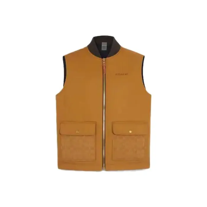 COACH Vests Men Khaki-0