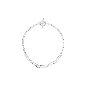 HERMES Necklaces Unisex Silver