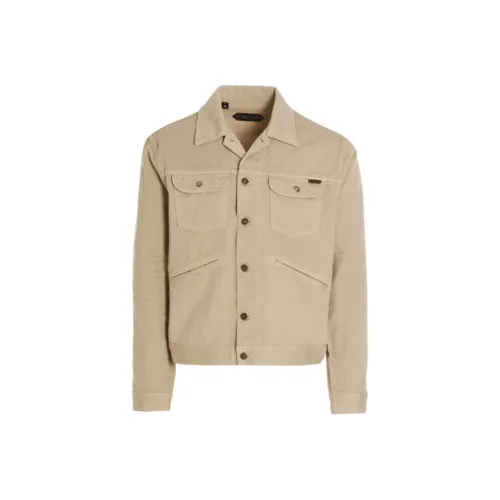 TOM FORD Denim Jackets Men Light Umber