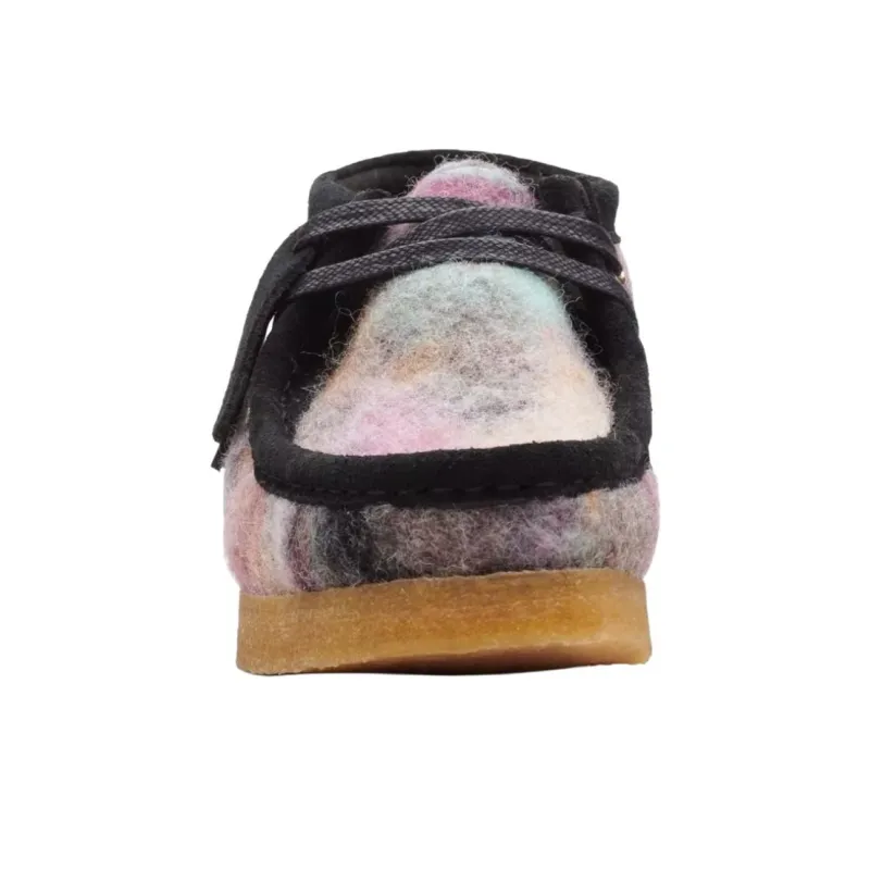 Clarks Wallabee 'Black Wool Comb' Boots Women's-4