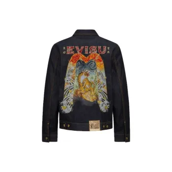 EVISU Denim Jackets Men Denim Blue