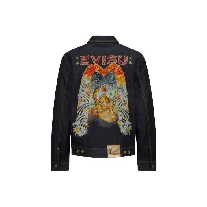 EVISU Denim Jackets Men Denim Blue-0