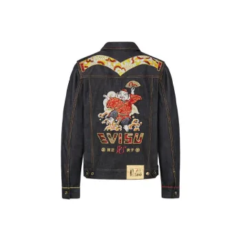 EVISU Denim Jackets Men Black