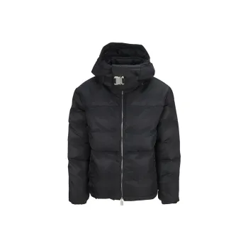 1017 ALYX 9SM FW21 Solid Color Lapel Puffer Jacket Men's Black