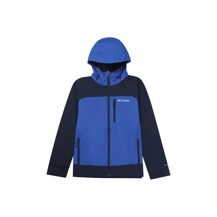 Columbia Water-Resistant And Rainproof Windbreaker Jacket Men's Blue Black Multicolor-0