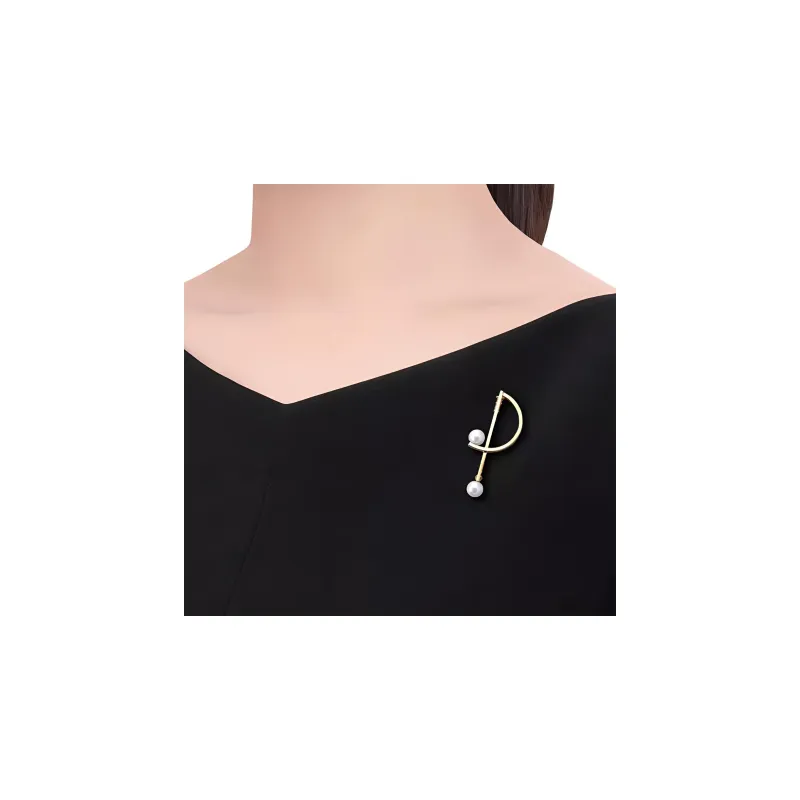 TASAKI 18kt Yellow Gold Collection Line Kinetic Pearl Brooch-2