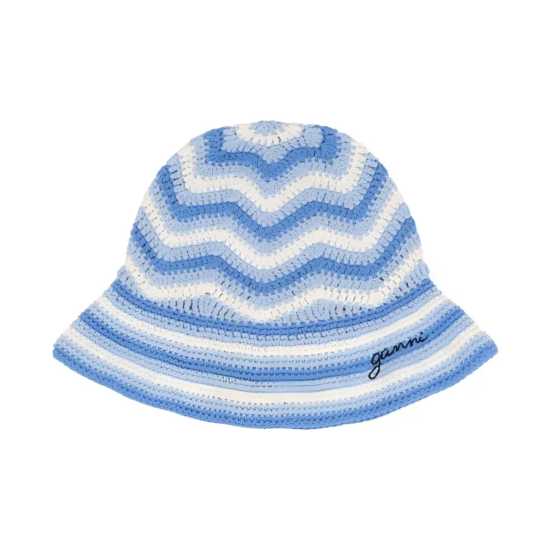 GANNI Organic cotton Crochet Bucket Hat-0