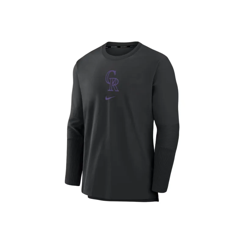 Nike Colorado Rockies Authentic Collection Player Men's Nike Dri FIT Mlb Pullover Jacket-0