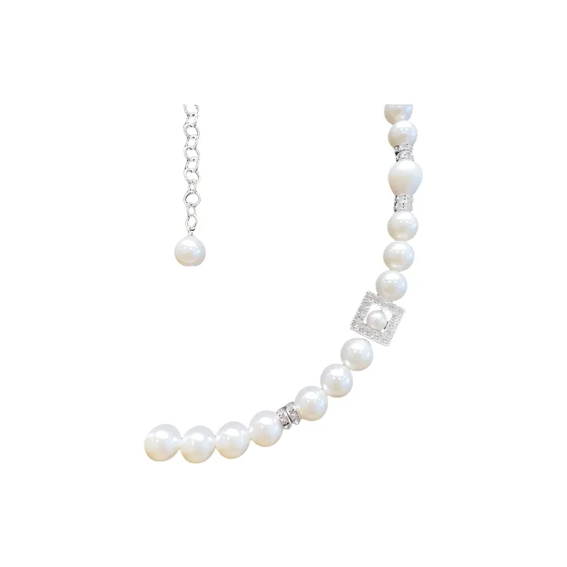 CHANEL Pearl Necklaces Women's Silver-1