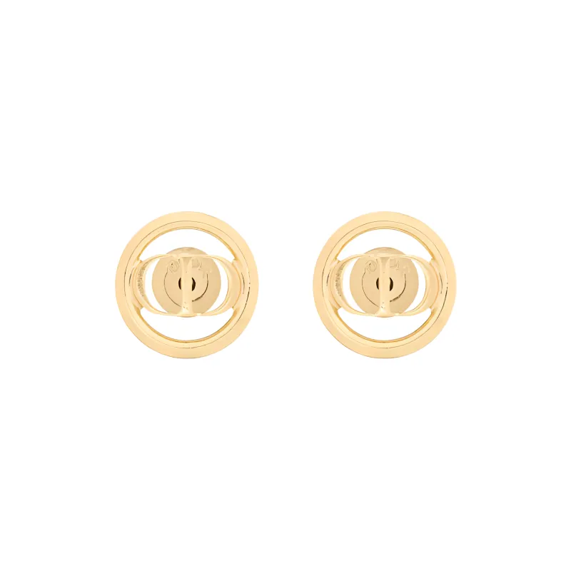 DIOR Metal Stud Earrings Women's Gold-0
