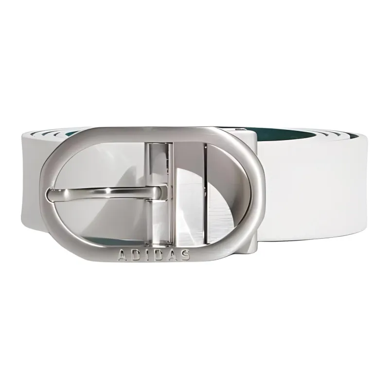 Adidas Logo Carving, Pin Buckle Polyurethane Leather Belts Unisex White-0