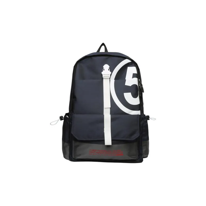 PULEWEI Canvas Bag Backpack Unisex Black/Gray/Blue-9