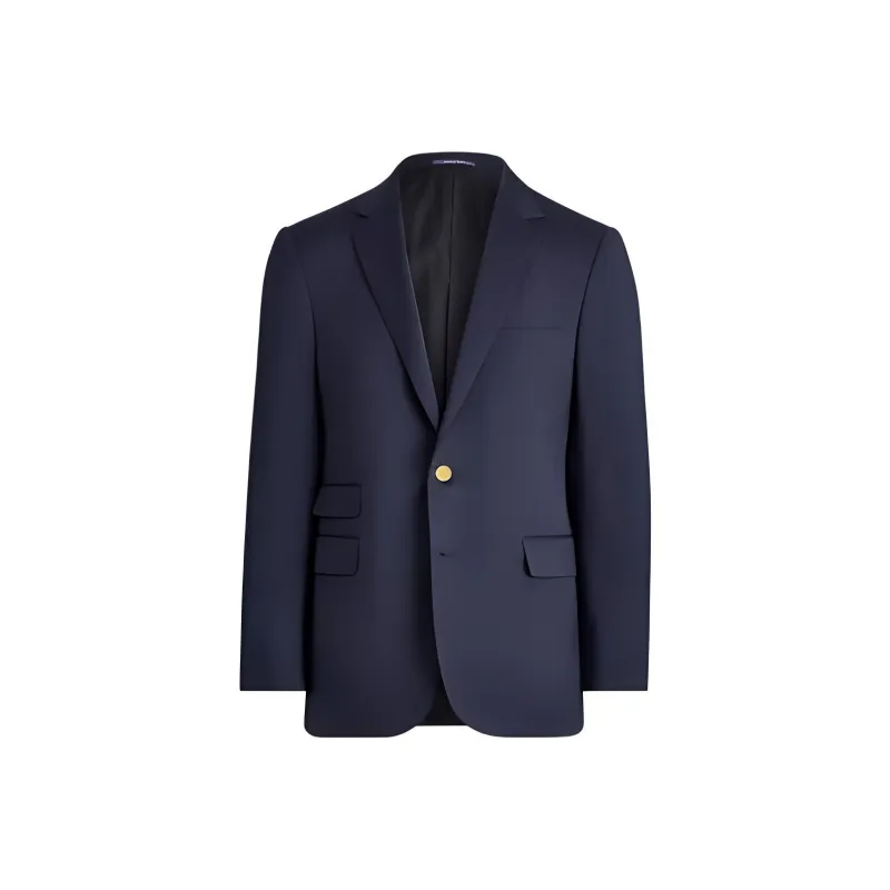 Polo Ralph Lauren Gregory Hand-Tailored Wool Serge Blazer Business Suit Men's Dark Blue-0