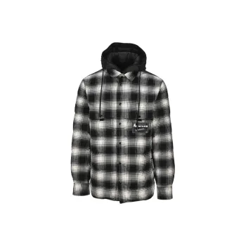 MONCLER GENIUS x FRGMT Down Jacket Men's Black White Plaid