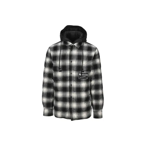 MONCLER GENIUS x FRGMT Down Jacket Men's Black White Plaid