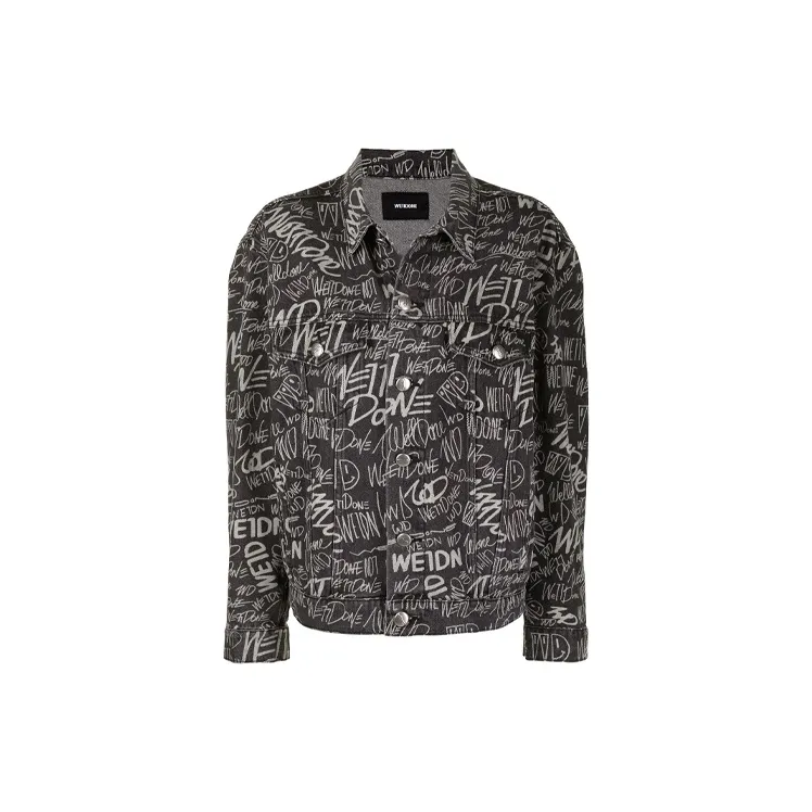 WE11DONE Denim Jackets Unisex Black-0